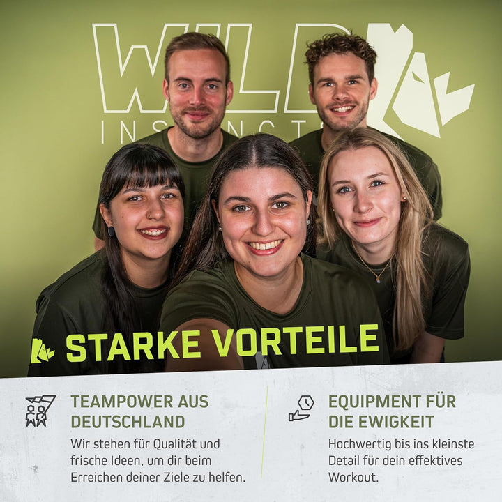 Wild Instincts® Premium Turnringe aus Holz 28mm / 32mm mit WebApp | Fitness-Ringe, Gymnastikringe, T