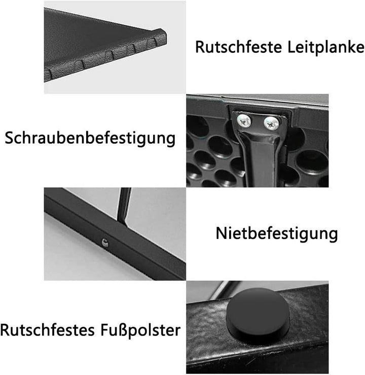 NICEME Klappbar Laptop Beistelltisch | Höhenverstellbar | Neigungsverstellbar | Couch-Tisch | Leicht