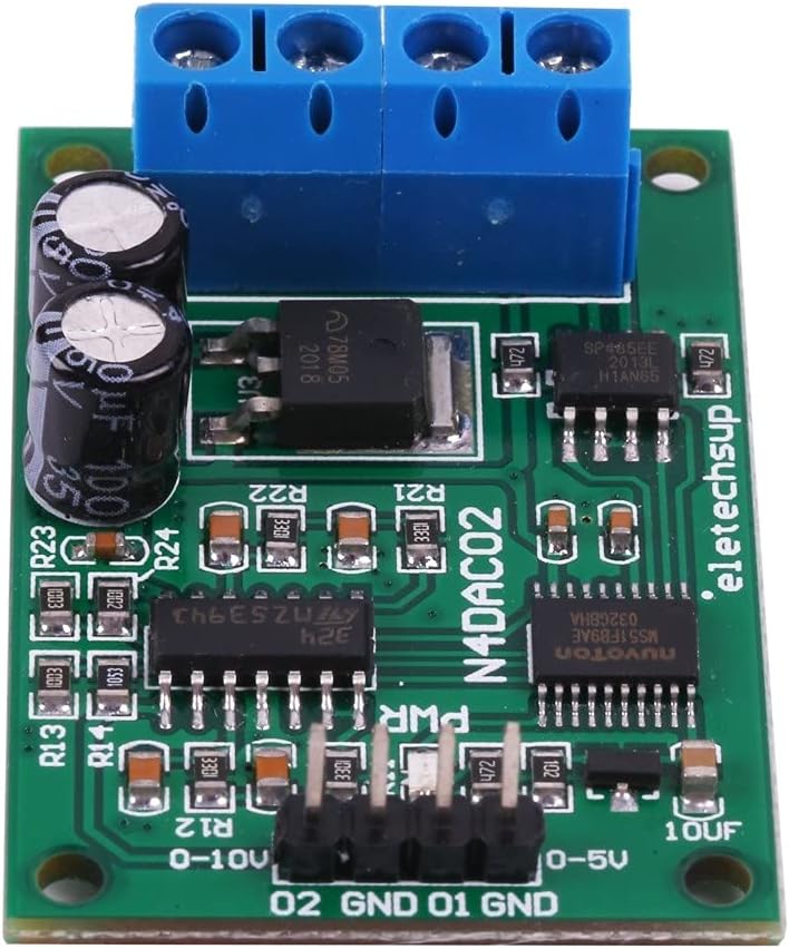 2-Kanal N4DAC02 DC 12V RS485-zu-DAC Digital-Analog-Umwandlungsmodul, RS485-zu-0-5-V /0-10-V Spannung