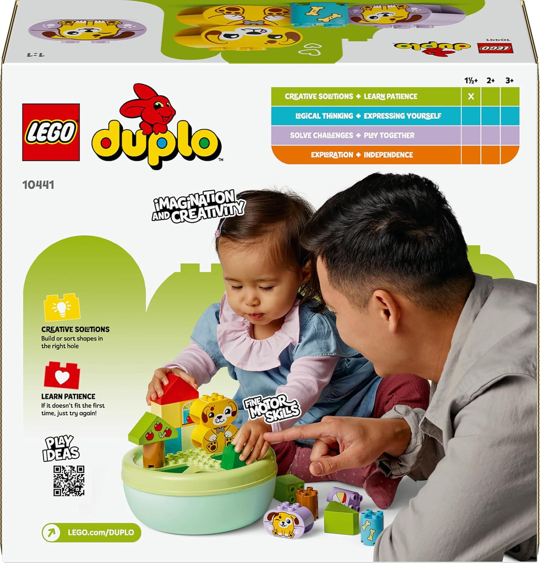 LEGO DUPLO Shape Sorter: Puppy House - Educational Sorting Toy for Toddlers, with Colourful Bricks i