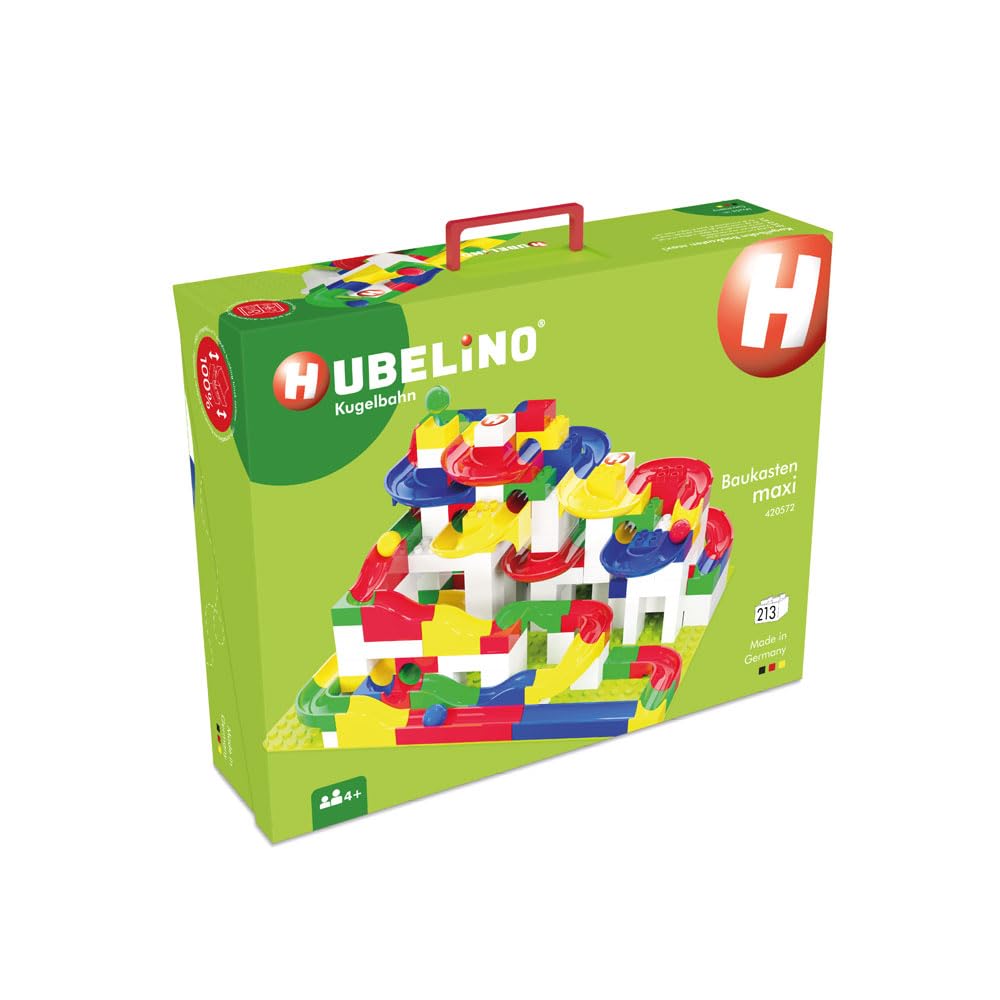 Hubelino 420572 Baukasten maxi (213-teilig) Kugelbahn, kompatibel Single, Single