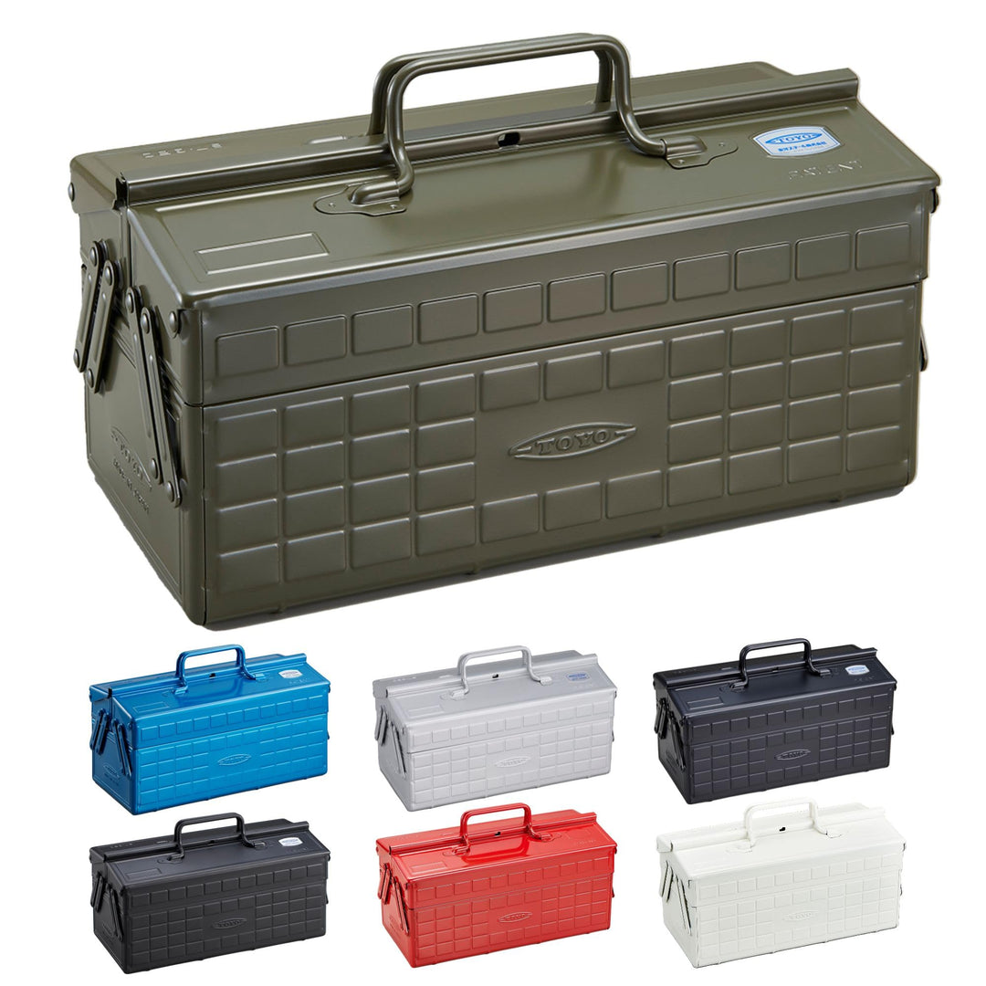 Toyo MG ST-350MG Color 2-stöckiger Werkzeugkasten, Militärgrün, Militärgrün