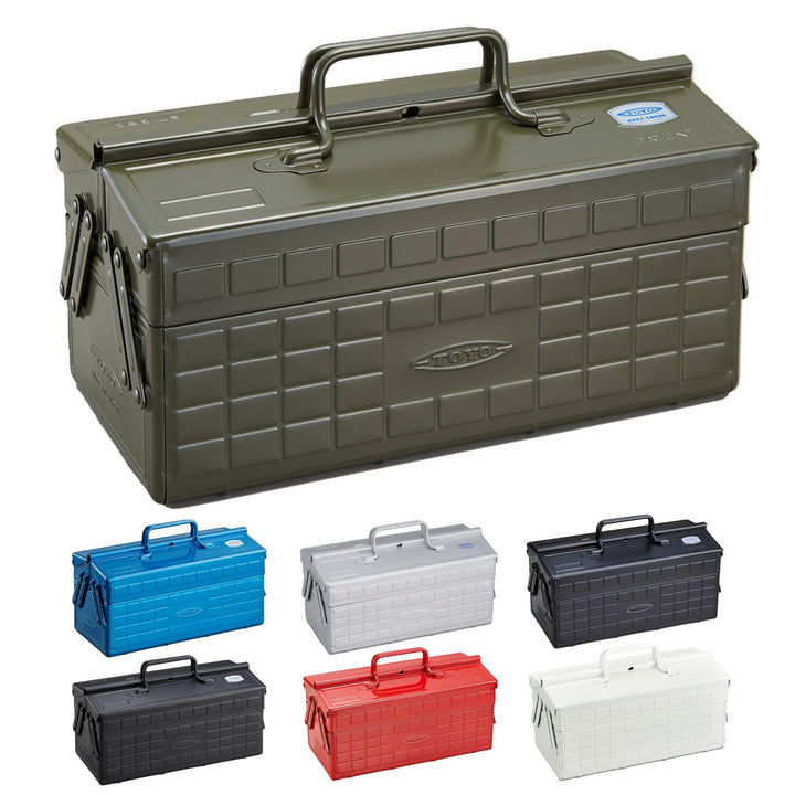 Toyo MG ST-350MG Color 2-stöckiger Werkzeugkasten, Militärgrün, Militärgrün
