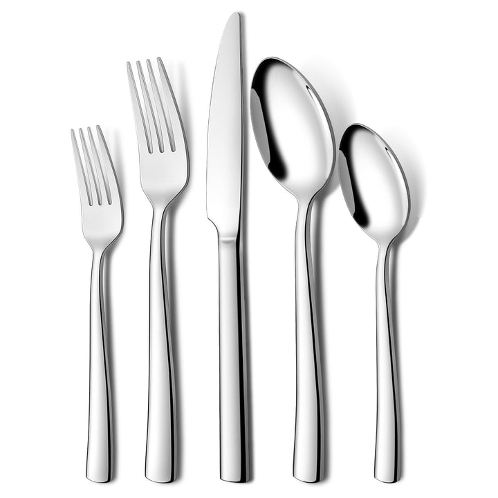 Terlulu Besteck Set 12 Personen, 60 teilig Edelstahl Besteckset, Essbesteck Set mit Messer Gabel Löf