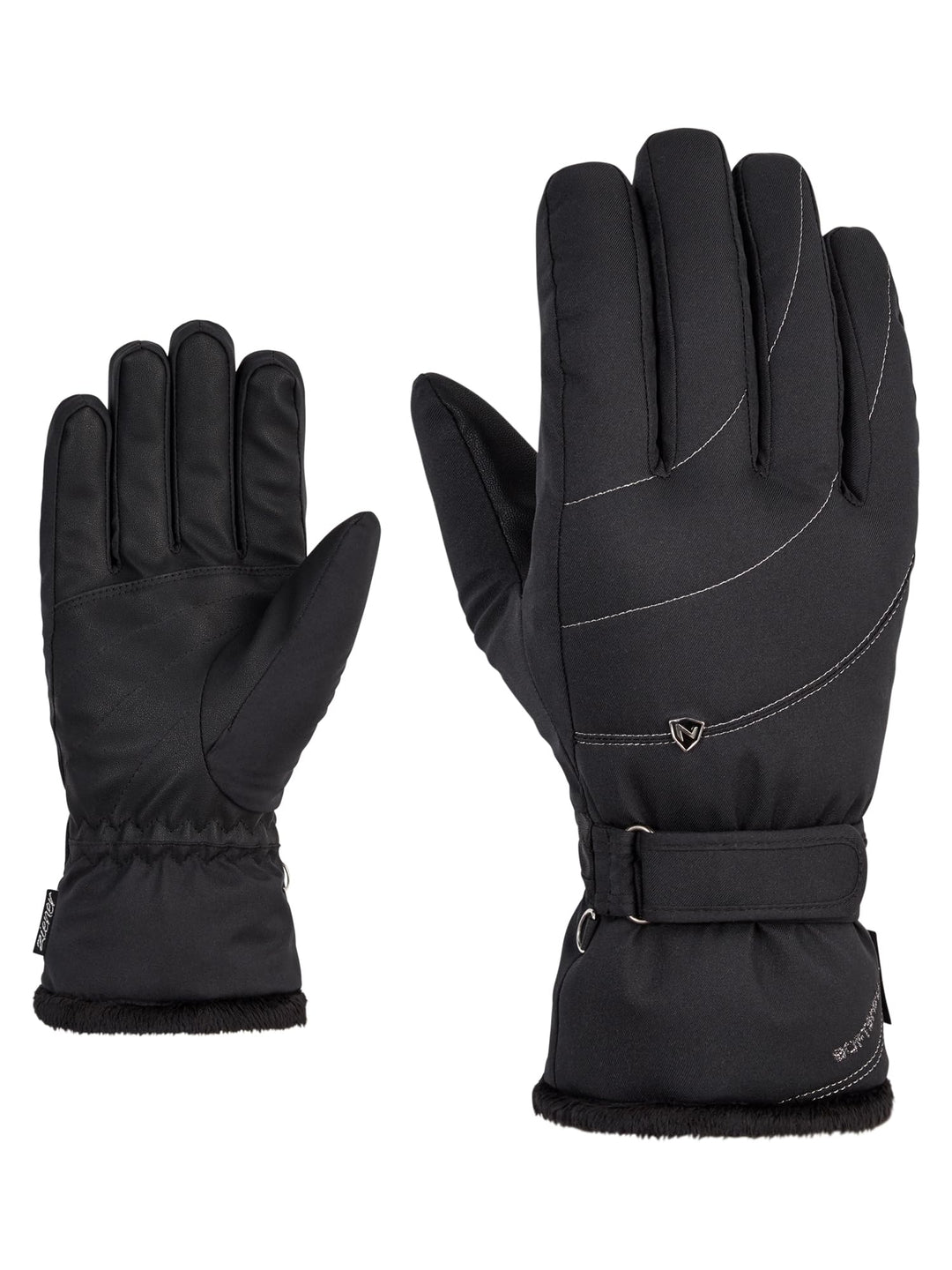 Ziener Damen Kahli Ski-Handschuhe/Wintersport | Primaloft, Plüschfutter 6 Schwarz, 6 Schwarz