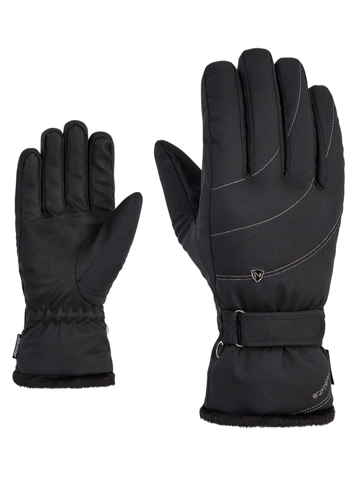 Ziener Damen Kahli Ski-Handschuhe/Wintersport | Primaloft, Plüschfutter 6 Schwarz, 6 Schwarz