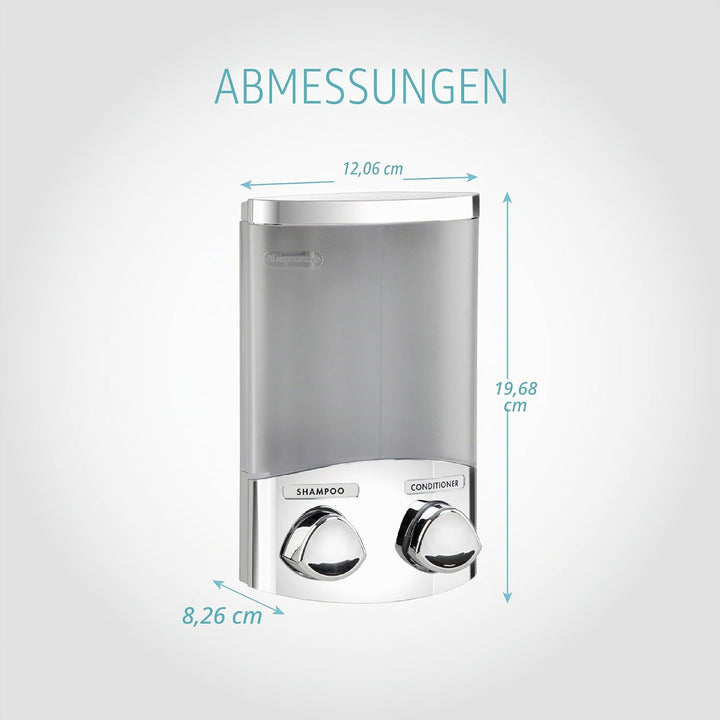 Better Living Products Seifen-, Duschgel- und Shampoo-Spender, in Chrom-Finish, ABS-Kunststoff, Chro
