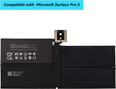 Vvsialeek G3HTA038H Ersatz Akku Kompatibel Für Microsoft Surface Pro 5 1796 Book Series DYNM2 2(1ICP