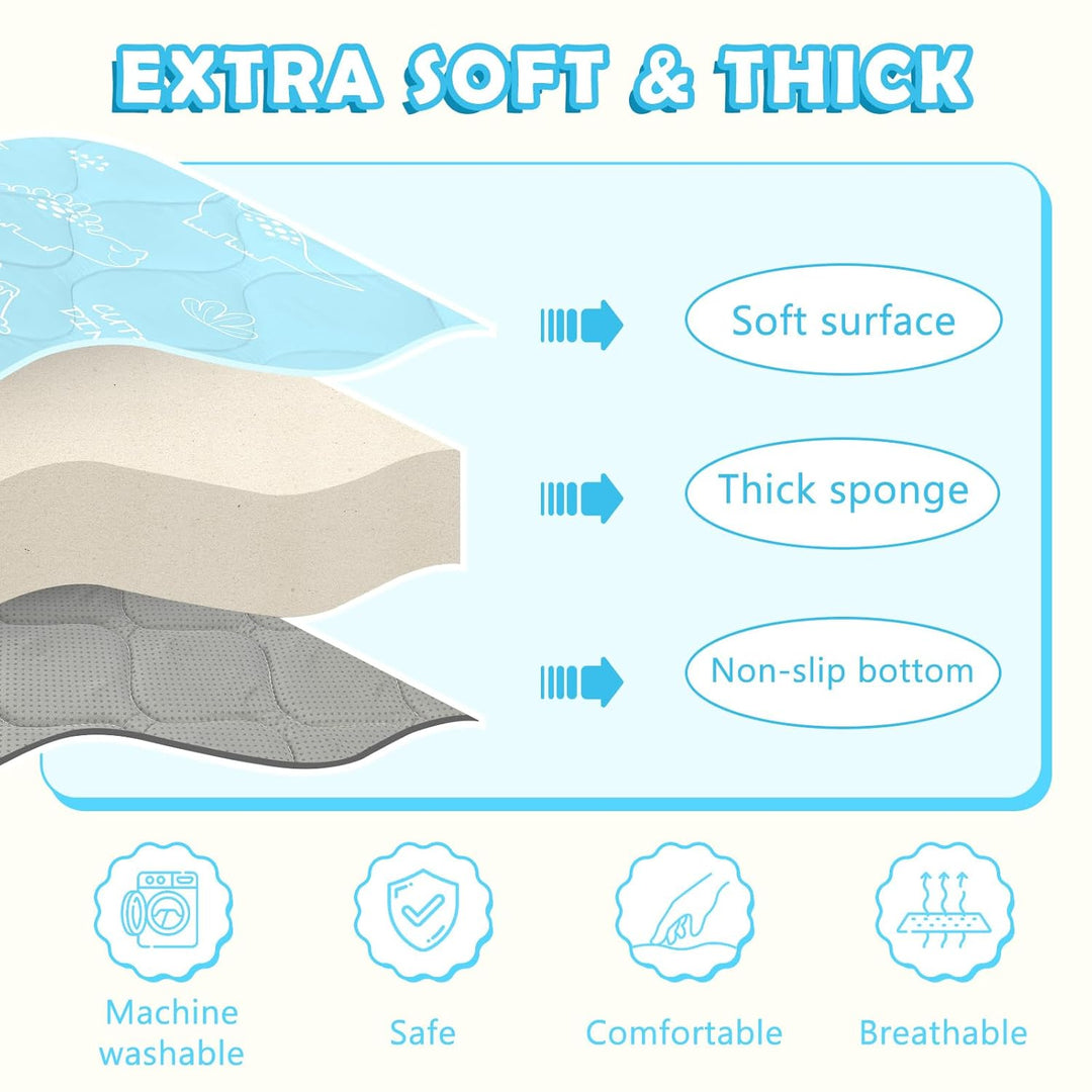 Krabbelmatt Baby 180x150cm,Faltbar Spielmatte Baby, Grosse Weiche Krabbeldecke maschinenwaschbare,Ru