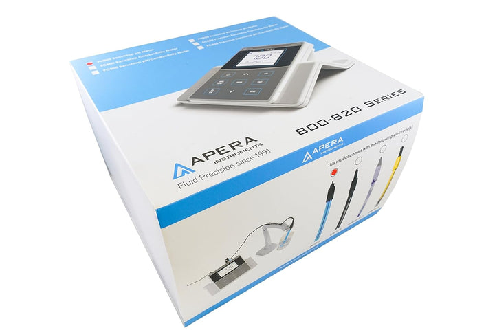 Apera Instruments PH800 Labor-/Tisch-pH-Messgerät (Inklusive 201T-F pH-Elektrode mit integrierter Te