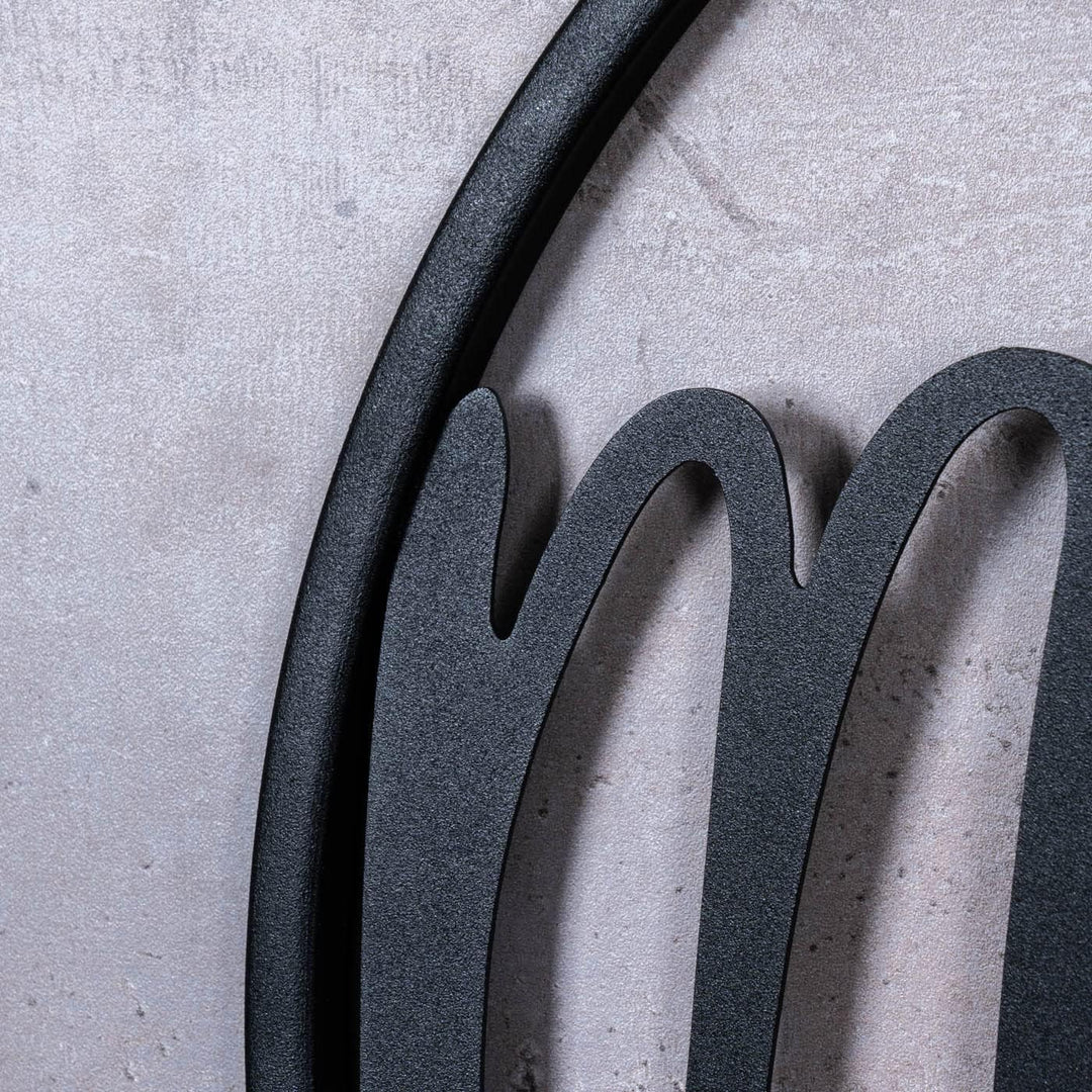 3er Set Metallbild Ø38cm Schwarz Welcome Home Relax Wandbild Rund Schild Wanddeko Metallschild Varia