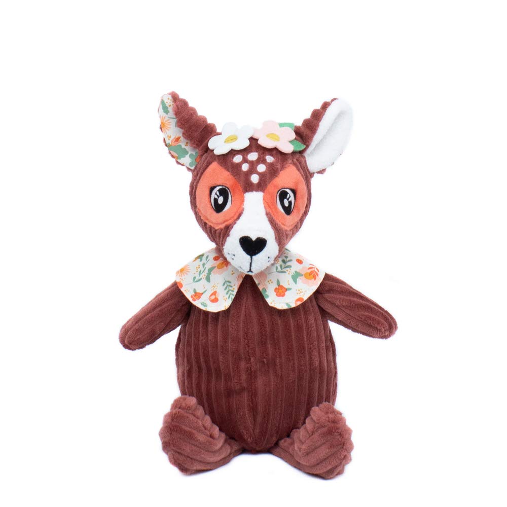 Les Déglingos Schmusetuch Baby Mélimélos la Biche Plüsch, gross, ab der Geburt, Lieferung mit Box fü