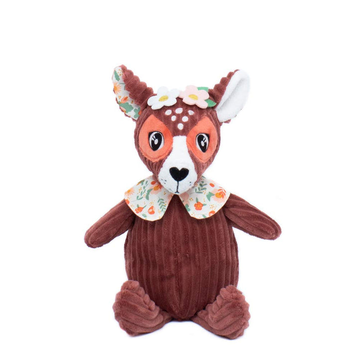 Les Déglingos Schmusetuch Baby Mélimélos la Biche Plüsch, gross, ab der Geburt, Lieferung mit Box fü