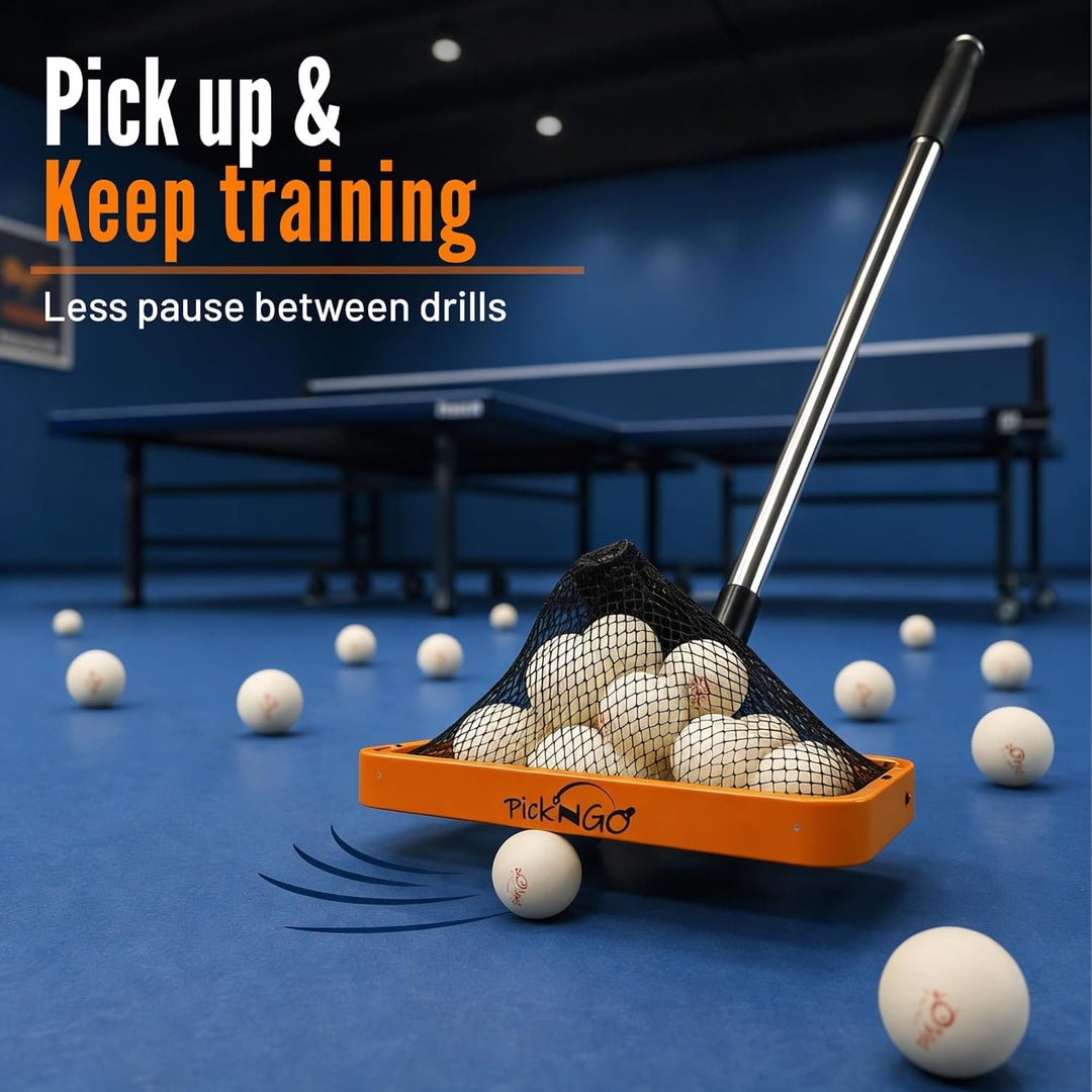 PICK 'N GO Tragbarer Ballpicker für Tischtennis, Ping Pong