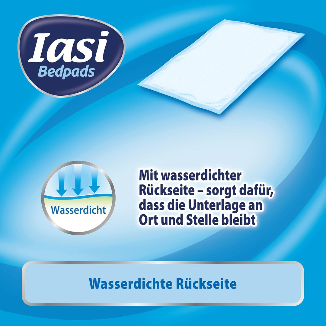 IASI Bedpad Fresh, Einweg-Bettquerträger 60x90, Maxi Plus Saugfähigkeit, Geruchskontrolltechnologie