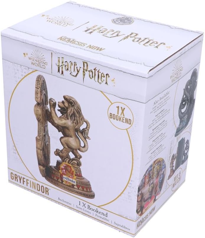 Nemesis Now Harry Potter Gryffindor Buchstütze, offizielles Lizenzprodukt, 20 cm, Gold