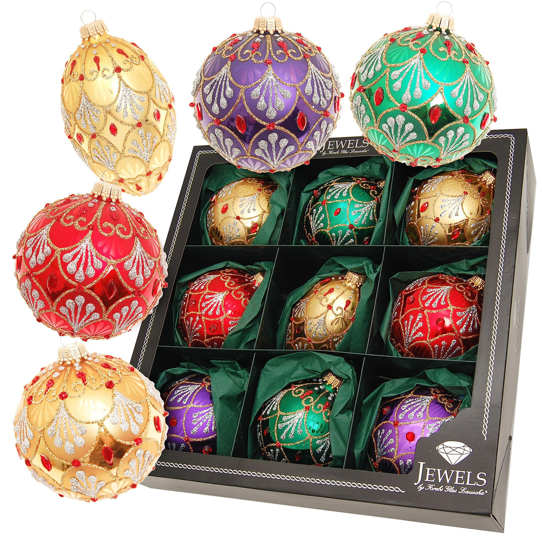 Krebs Glas Lauscha - Weihnachtsdekoration/Christbaumschmuck aus Glas - Weihnachtsbaumanhänger - Farb