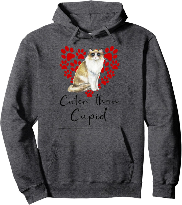 RAGDOLL Cuter Than Cupid Katze Valentinstag Pullover Hoodie