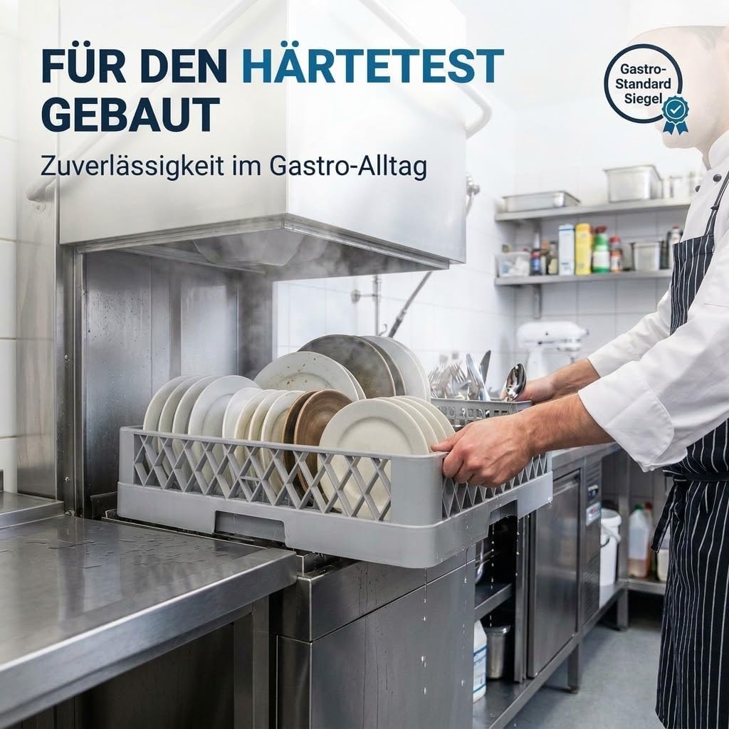 2+1 Set Spülkorb 50x50 für Gastro Spülmaschine – 2x Tellerspülkorb + 1x Besteckspülkorb (Durchfallsc
