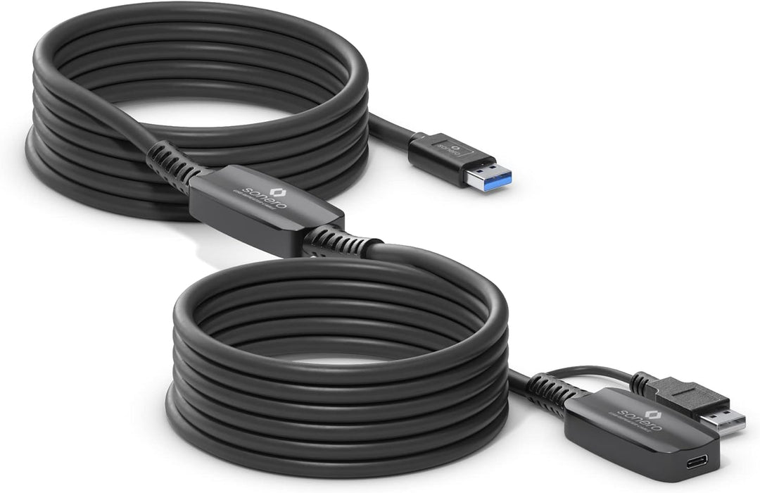 Sonero USB 3.2 Gen1x1 Aktive Verlängerung - A/C - schwarz - 10,00m 10,0 m USB-A auf USB-C, 10,0 m US