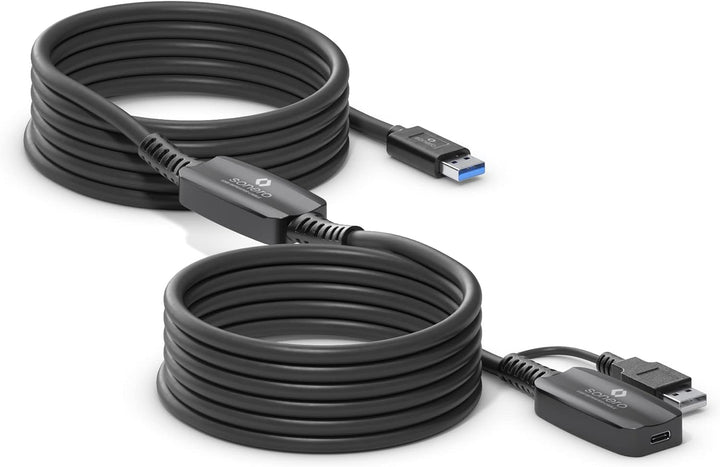 Sonero USB 3.2 Gen1x1 Aktive Verlängerung - A/C - schwarz - 10,00m 10,0 m USB-A auf USB-C, 10,0 m US