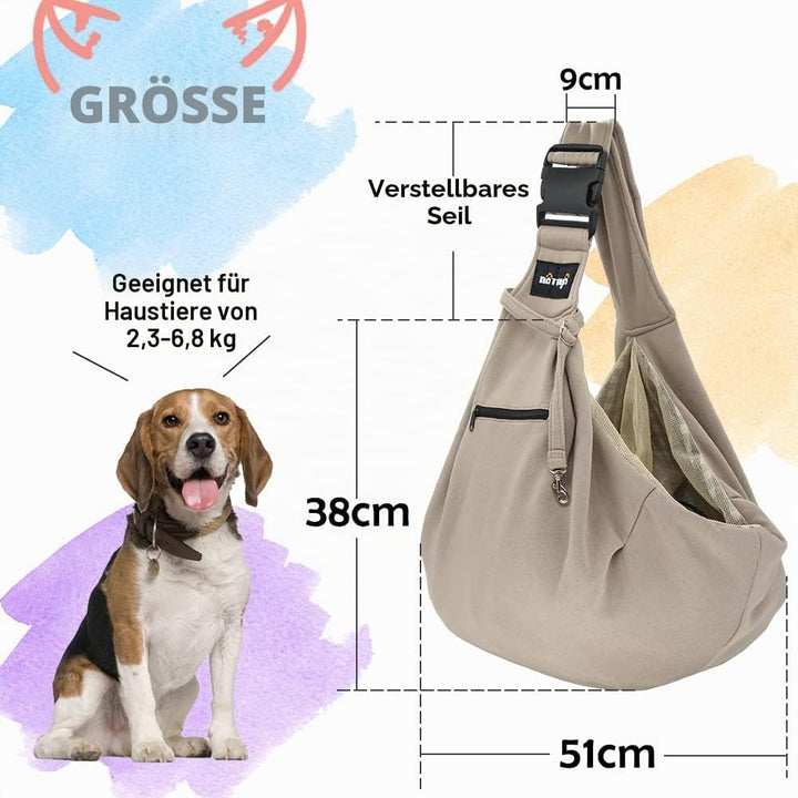 Hundetragetasche Tragetasche für Hunde NATUYA Träger mit Netztasche für Carrier Dogs Katzen-Hände Fr