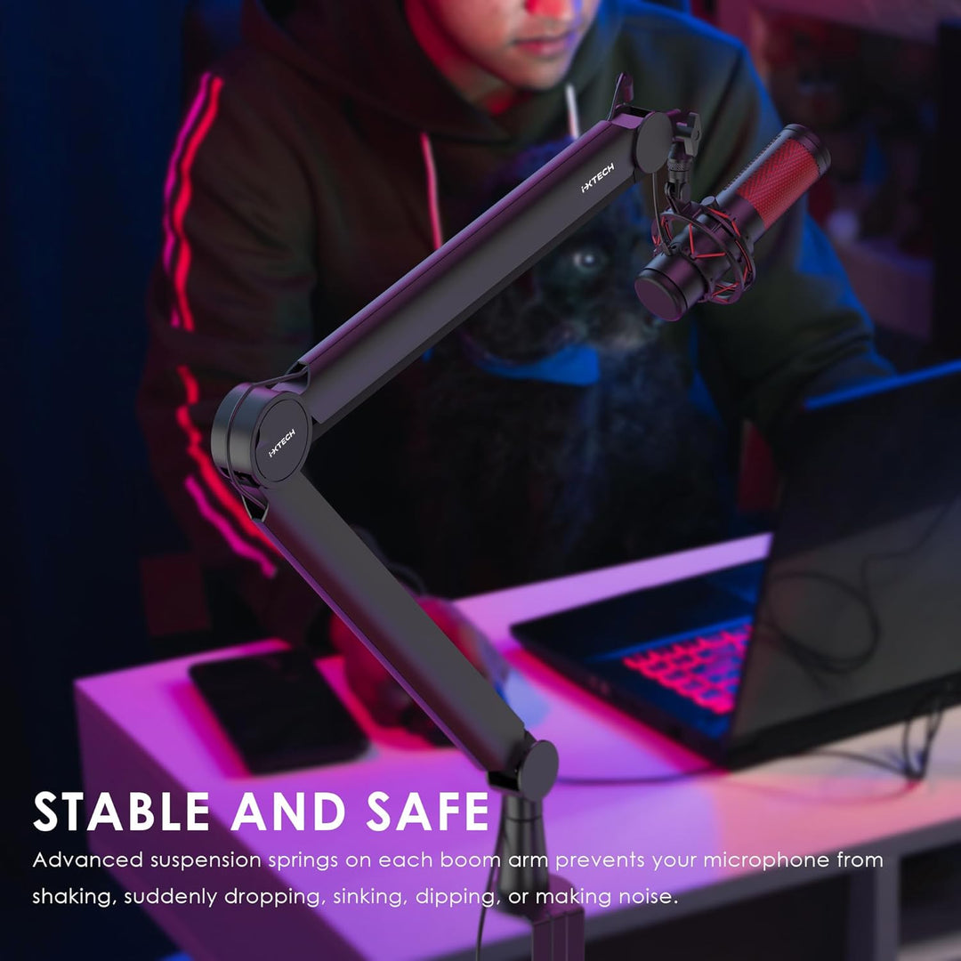 IXTECH Mikrofonarm für Rode Shure Sm7b Blue Yeti Hyperx Quadcast Gaming Mikrofon Halterung Mikrofons