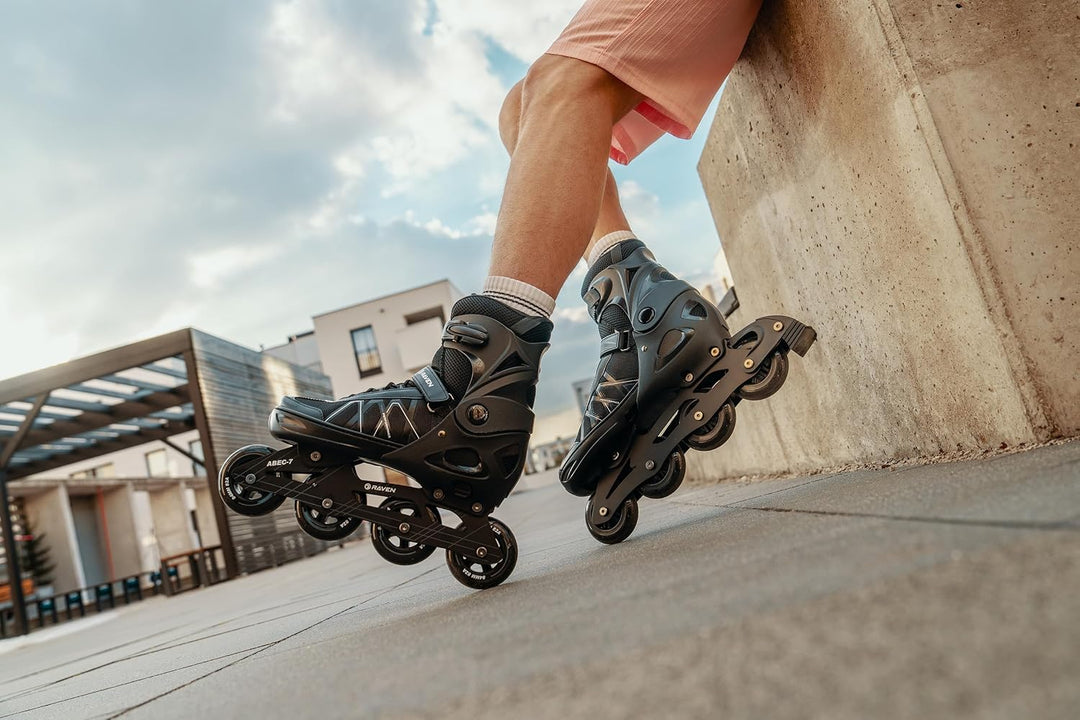 RAVEN Expert 2in1 Schlittschuhe Hockey Inline Skates Inliner für Kinder und Erwachsene verstellbar,