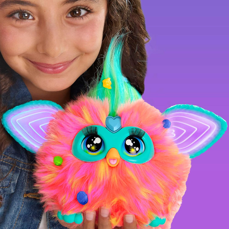 Furby Corallo Interaktives Spielzeug mit Sprachsteuerung für Mädchen und Jungen ab 6 Jahren, 15 modi