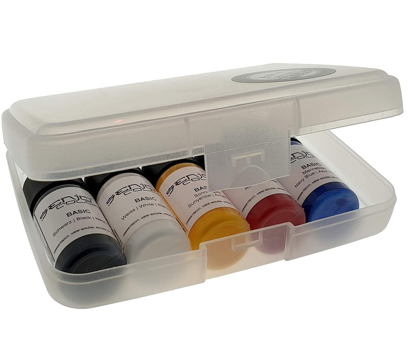 Senjo Color ® Airbrush Farben Set (Für Gesicht & Körper) Bodypainting Farben (5 x15ml) Farben: Schwa