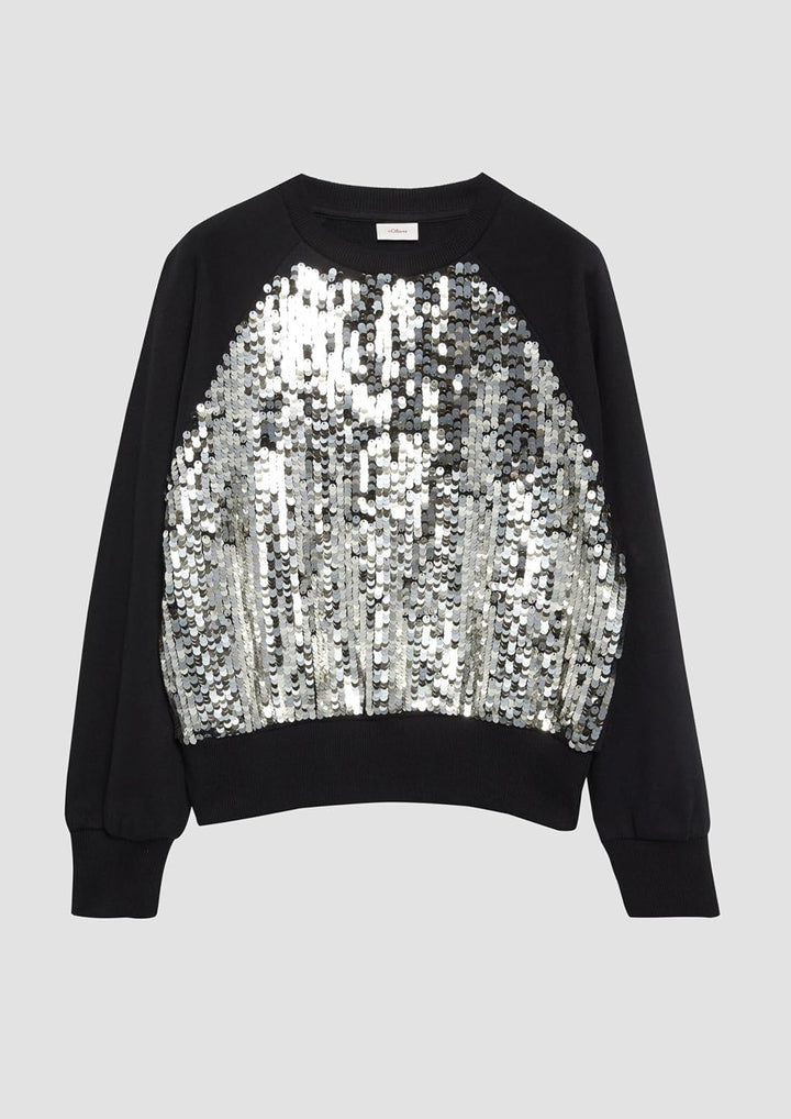 Mädchen Sweatshirt mit Pailletten, 9999