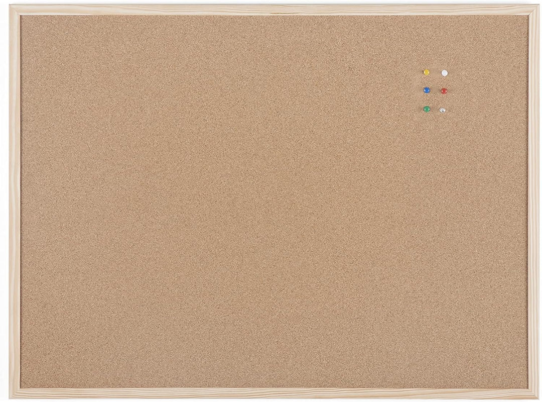 Bi-Office Korktafel / Pinnwand mit Holzrahmen- 5 Grössen wählbar - 80 x 60 cm 80 x 60 cm Single, 80