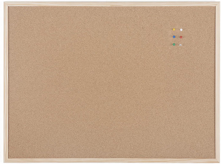 Bi-Office Korktafel / Pinnwand mit Holzrahmen- 5 Grössen wählbar - 80 x 60 cm 80 x 60 cm Single, 80