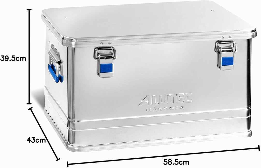 ALUTEC Aluminiumbox COMFORT 60 (Inhalt 60 l, Innenmasse (LxBxH) 550 X 350 X 315 mm, staub-/spritzwas