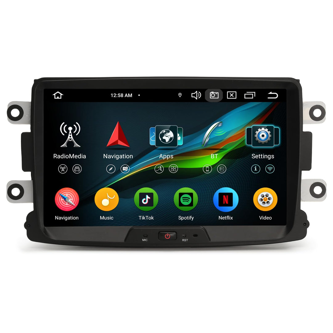 8-Kern Android 14 DAB+ Autoradio 8 Zoll Für Dacia Sandero Logan Lodgy Duster Dokker mit Navigation G
