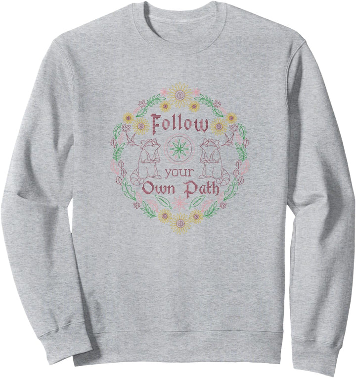 Disney Pocahontas Meeko Follow Your Own Path Cross Stitch Sweatshirt