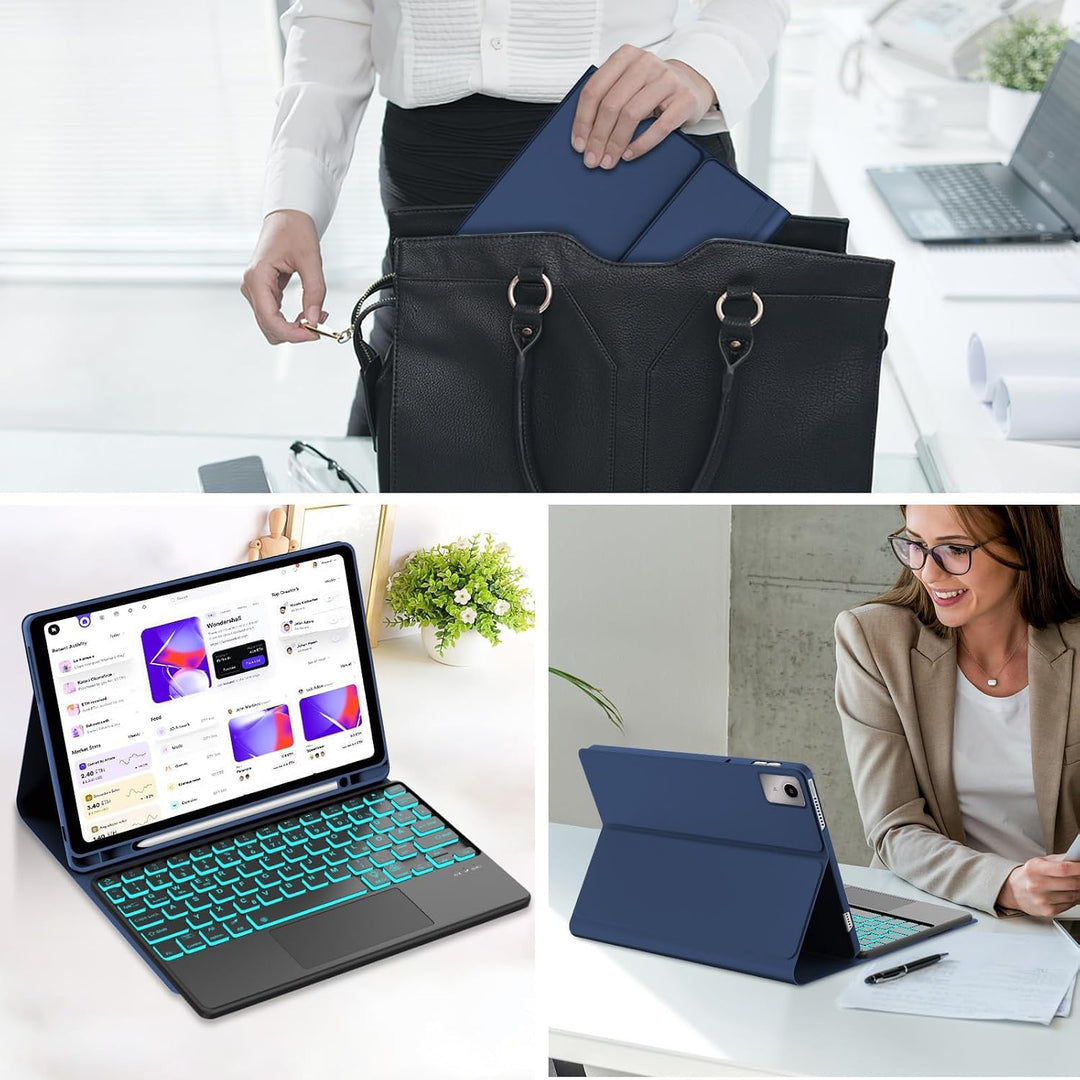 WINCHKING Hülle Mit Tastatur Für Lenovo Tab M11 2024, Hülle Tastatur Für Lenovo Tab M11 Tb330 11 Zol