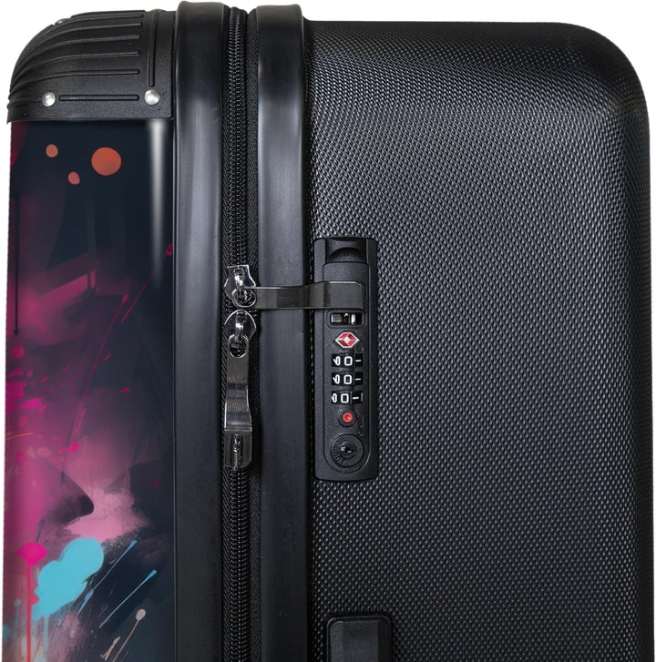 NoBoringSuitcases.com® Koffer XL Gross 77x51.5x28 cm Reisekoffer mit 4 Rollen Leicht Trolley Hartsch