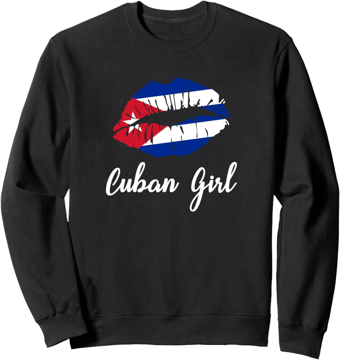 Cuban Girl - Cuba Pride Latina Mädchen Lippen Sweatshirt