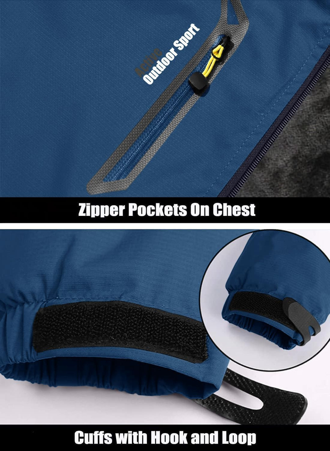 MAGCOMSEN Winterjacke Herren Warm Gefüttert Skijacke Wasserdicht Regenjacke Snowboardjacke Outdoor F