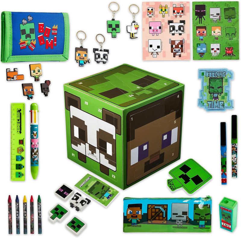 Minecraft Adventskalender 2023 Kinder - 24 Überraschungen, Schreibwaren, Spielzeug Ab 3 Jahre Junge