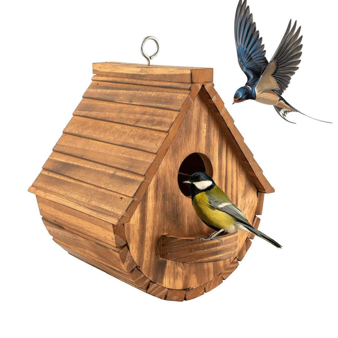 Nistkasten für Wildvögel,Aufhängen Kiefernholz Vogelhaus für Gartenvögel,Wetterfest und Langlebig Ni