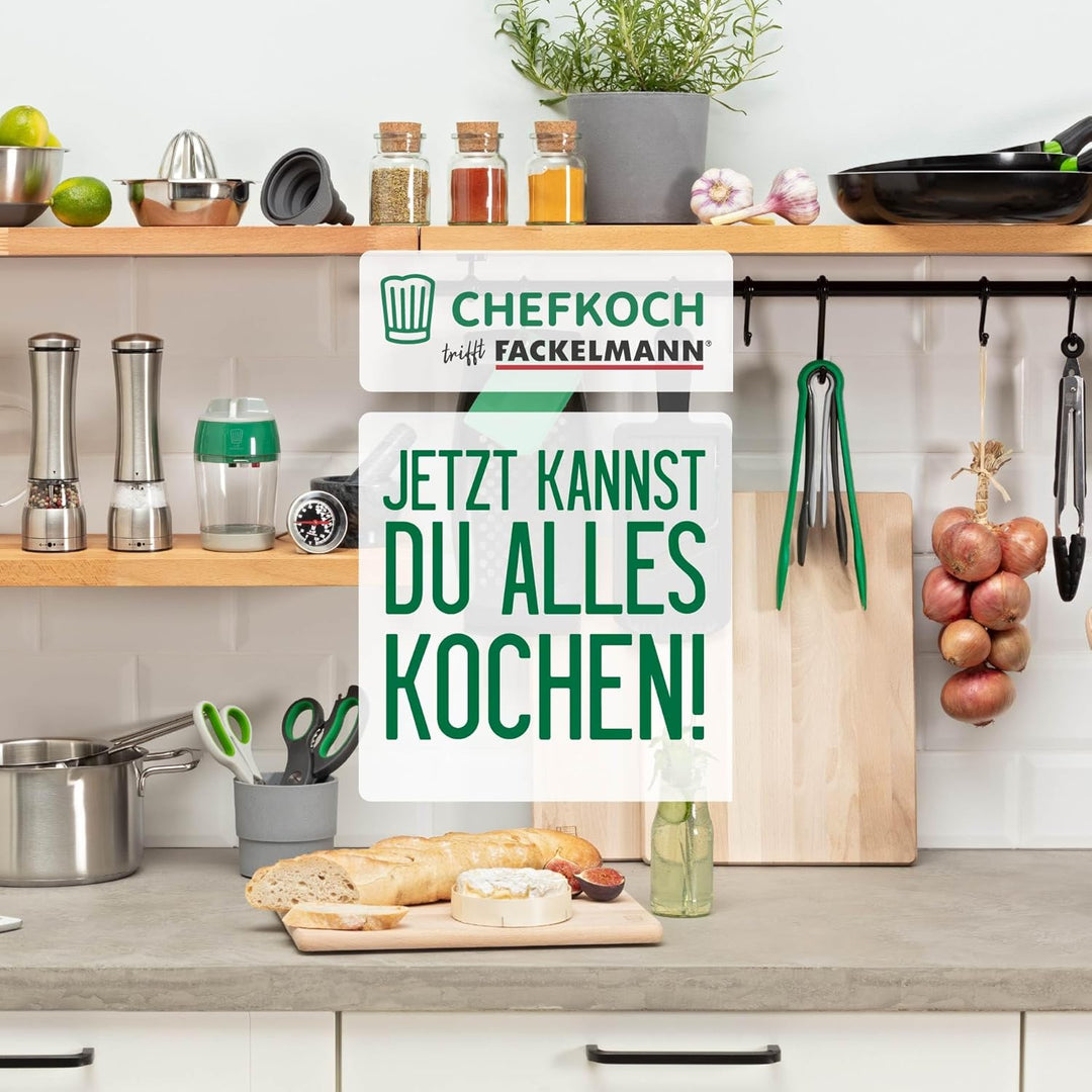 Chefkoch trifft Fackelmann Spiralschneider aus ABS & Edelstahl – 13 x ø9 cm – Für breite, schmale &