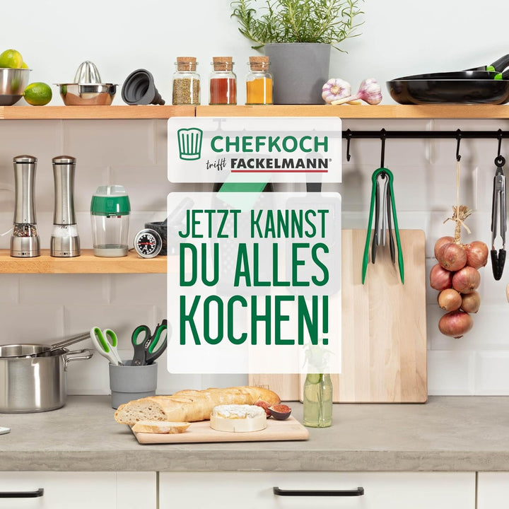 Chefkoch trifft Fackelmann Spiralschneider aus ABS & Edelstahl – 13 x ø9 cm – Für breite, schmale &