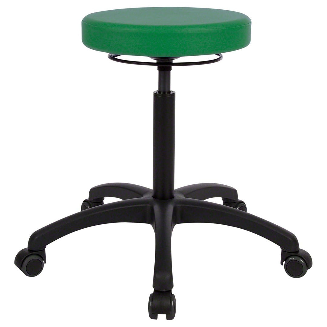 Sport-Tec Drehhocker Standard mit Komfort-Polster und Rollen, Rollhocker Arbeitshocker Grün, Grün
