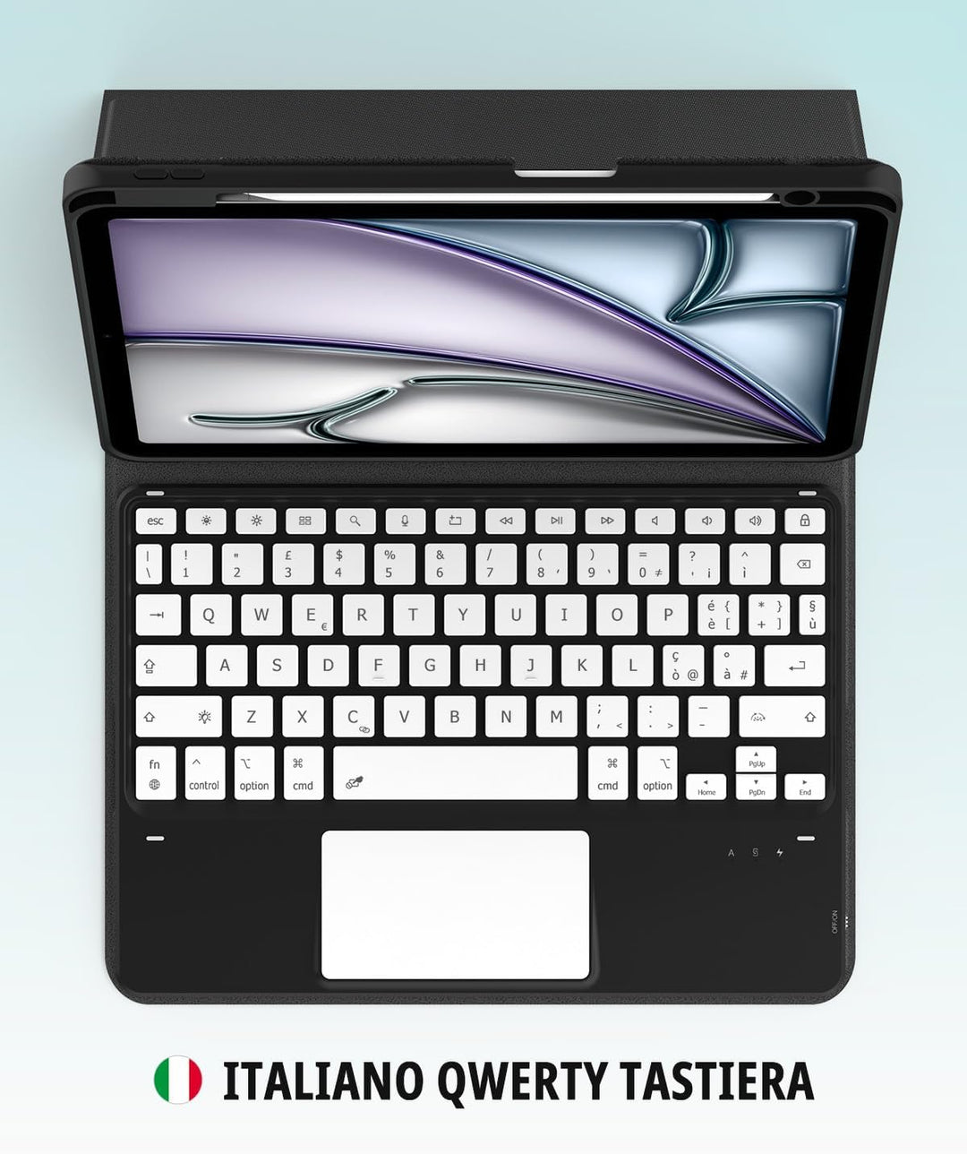 CACOE Tastatur Hülle Kompatibel mit iPad Air 7 Generation 2025 M3 11 Zoll/Air 6/5/4 Generation 2024/