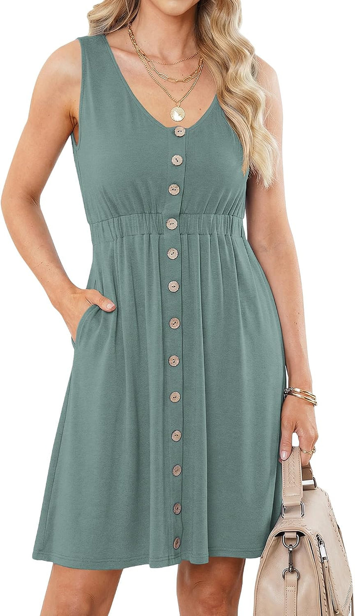AUSELILY Sommerkleid für Damen S Mintgrün, M