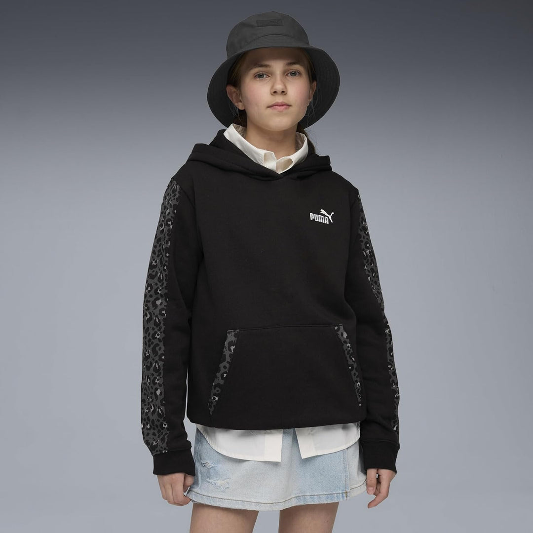 PUMA Mädchen ESS Graphic Animal Hoodie FL G Sweatshirt (1er Pack) 176 Puma Schwarz, 176 Puma Schwarz