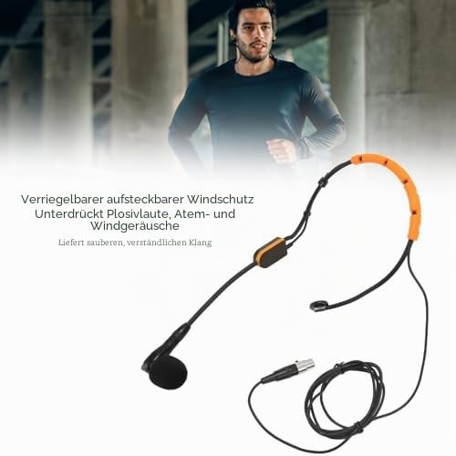 Fitness Headset Kondensatormikrofon, schweissfestes, Komfortables Mikrofon-Headset für PGA31 SM31 SM