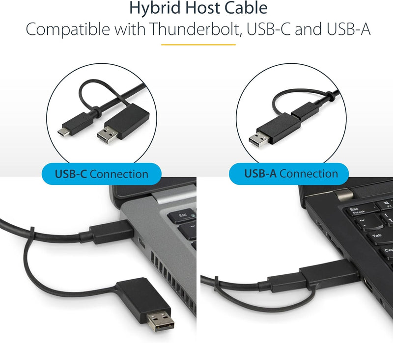 StarTech.com Dockingstation (USB-C & USB-A Dock, Universal, Dual 4K, Mac Windows & Chrome OS)